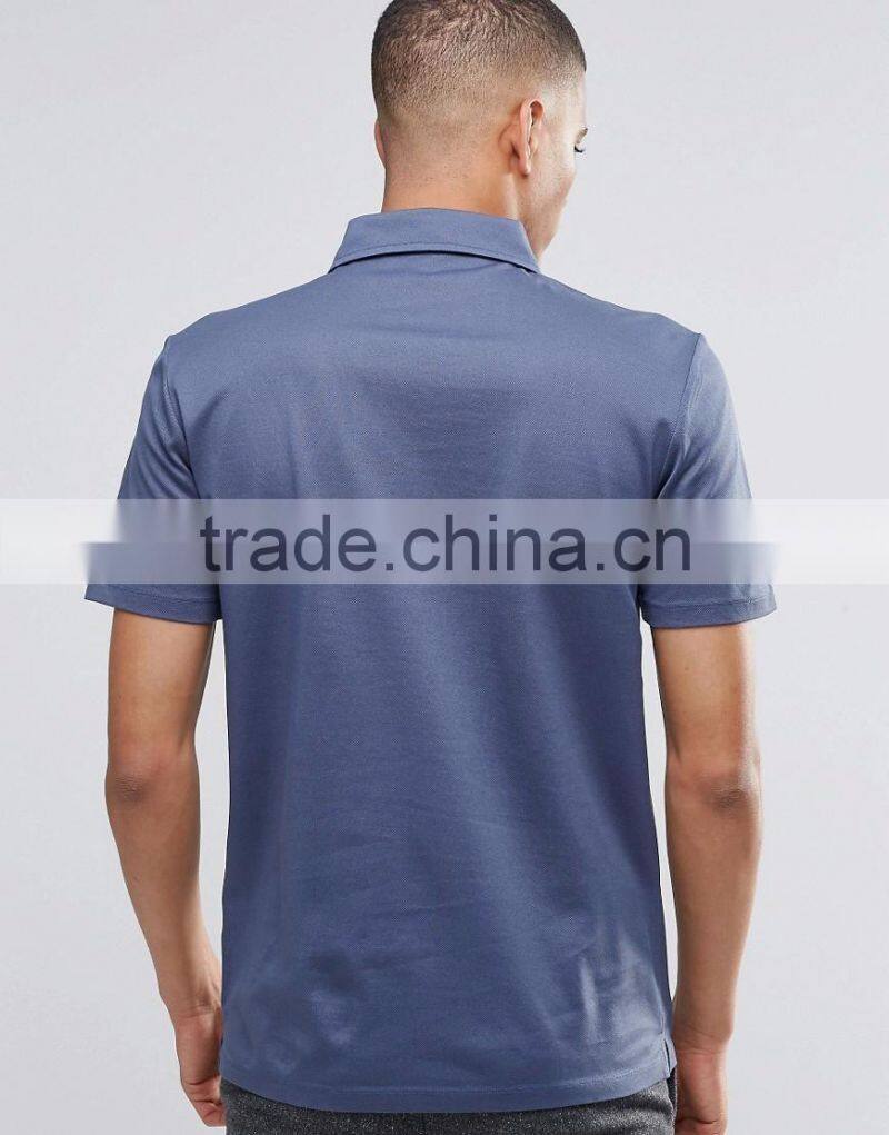 MGOO OEM Factory Casual Summer Plain Side Split 180g 100% Cotton Short Sleeve Mens POLO Shirt With Chest Pocket