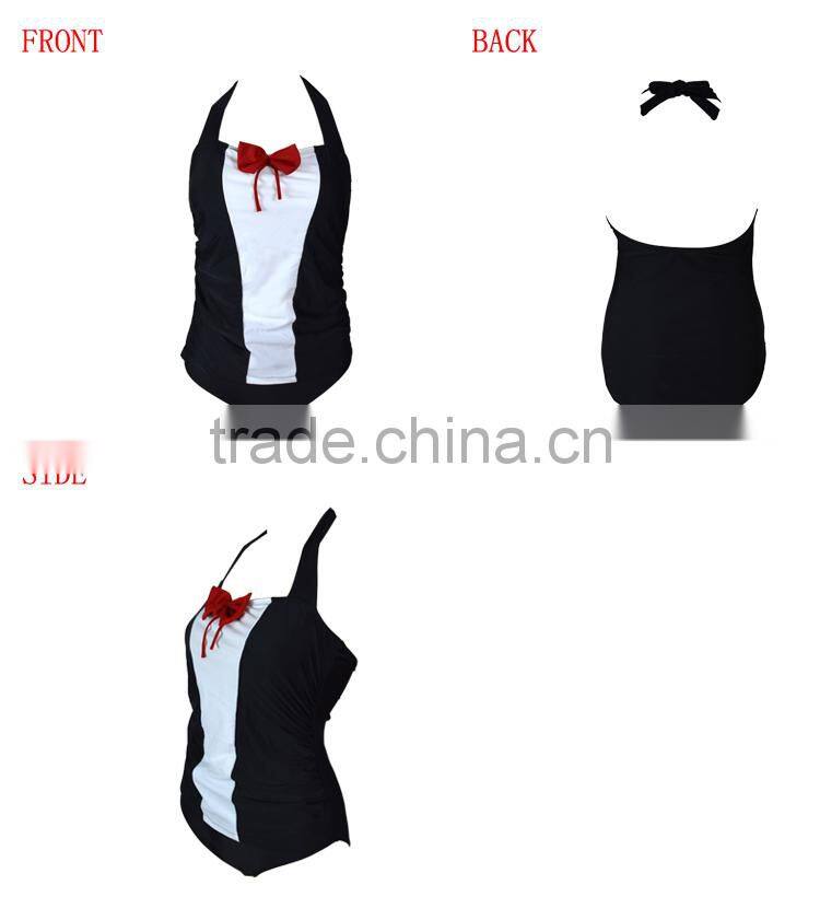 Japan style one piece swimsuit with lovely bow