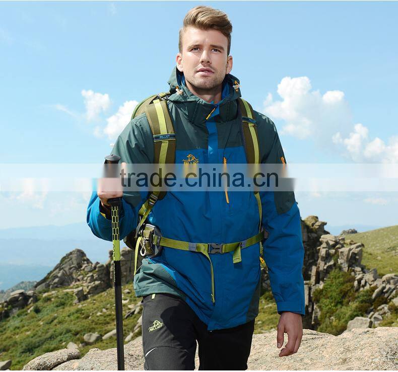 3 In 1 Winter Warm Waterproof Customized Size Outdoor Jackets For Men