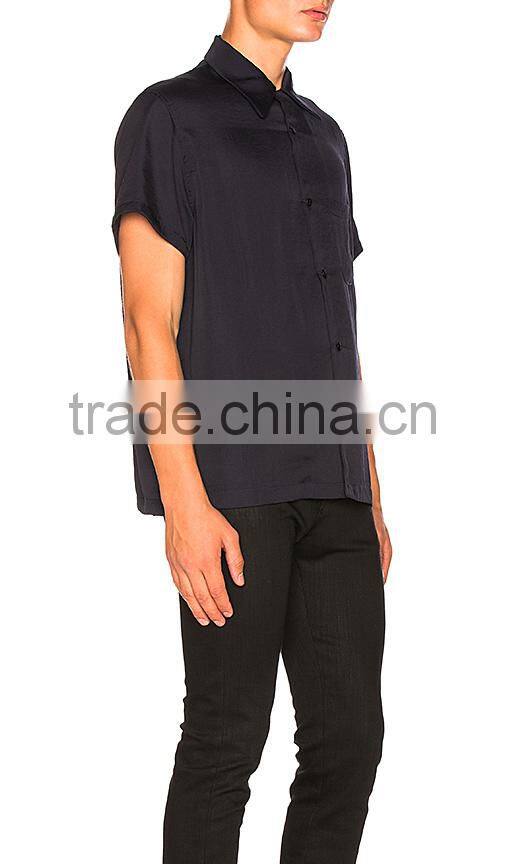 China Unique Design Men Casual Back Screen Printing Shirts