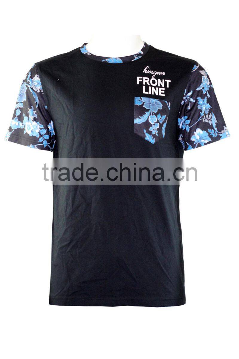 2015-2016 new design export men short t-shirt, printed men's shirts, high quality shirts