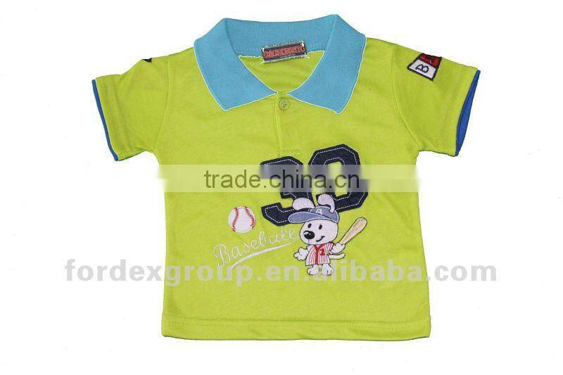 hot sale 100% cotton baby polo shirt with embroidery