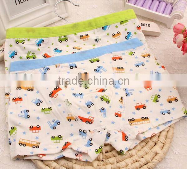high quality cute cartoon car printed cotton baby underwear,boxer shorts boy underwear