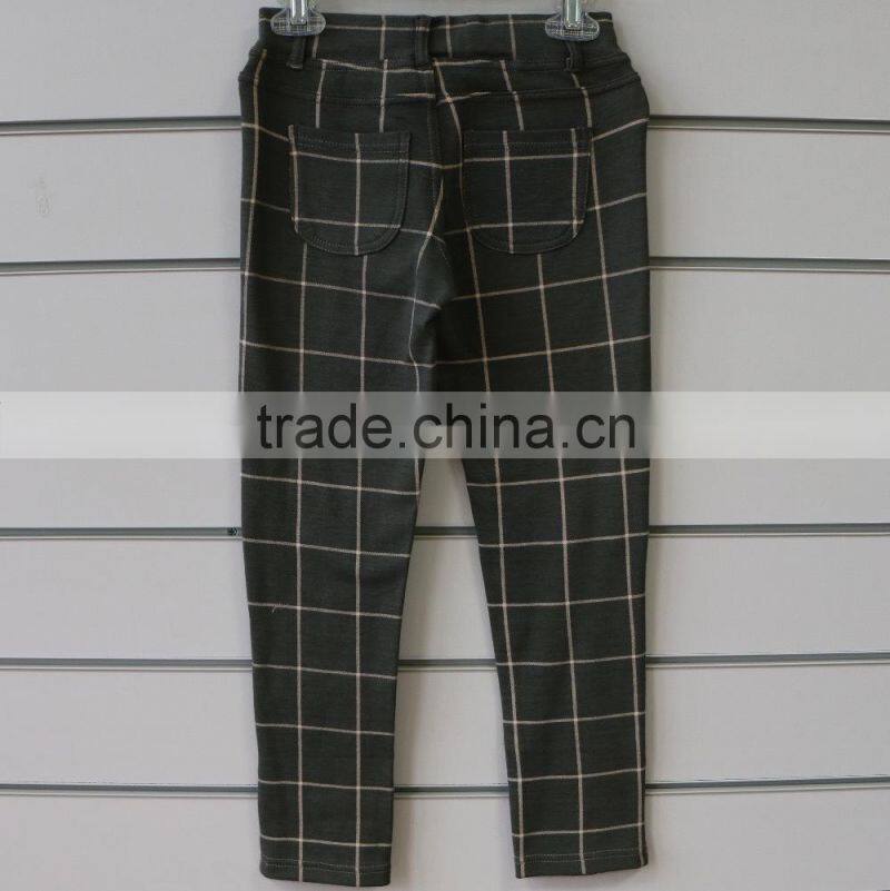 cotton spandex terry fabric children girl pants for outerwear