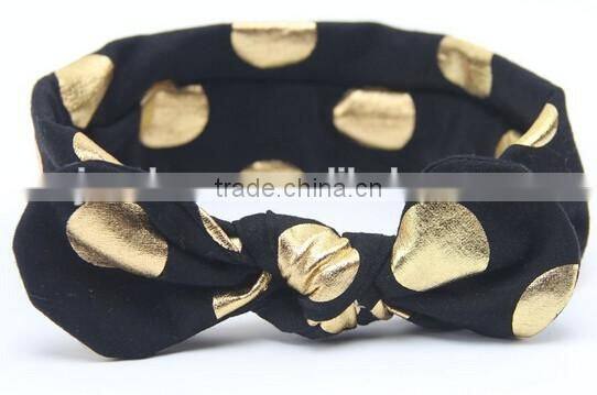 2016 new design knot headband for kids, printed knot kids headband