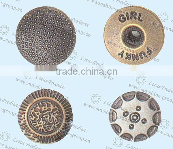 Customized Cheap Good Quality Alloy Garment Button Snap Button Metal Button