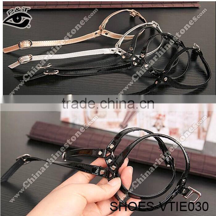 12 Colors New Design 3D tripartite Shoe Lace Shoe Straps For High heels