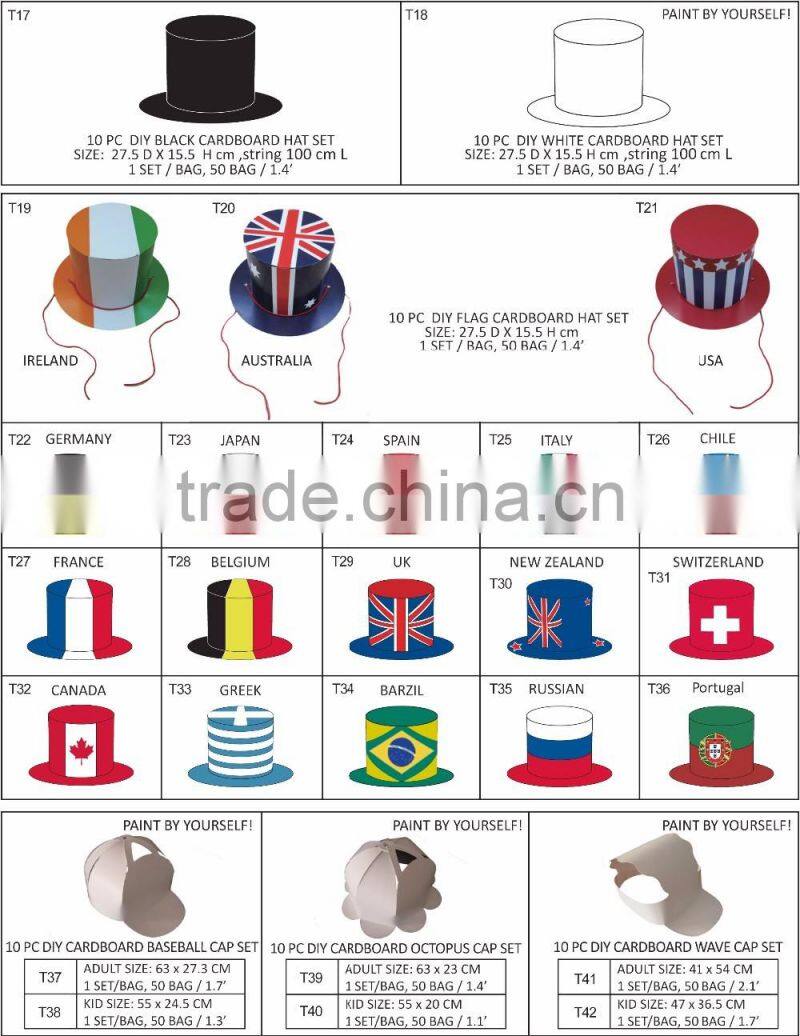 10 pcs papaer craft DIY cardboard wave cap