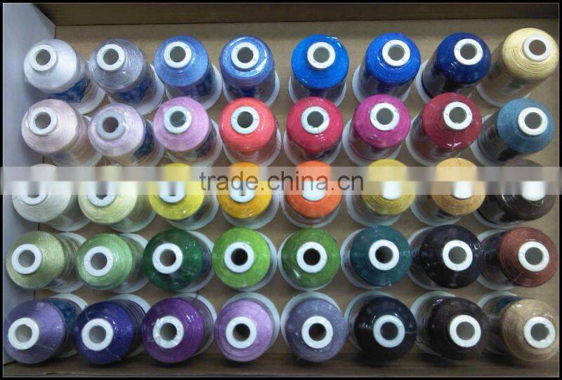 Hot Sale 40 Brother Colors Series 100% Polyester Machine Embroidery Thread Filament For Brother Janome ,500m*40 Kit , Best Deals