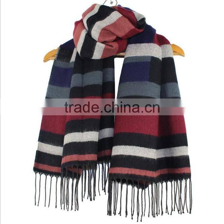 Factory supplier newest strip pashmina scarf from manufacturer