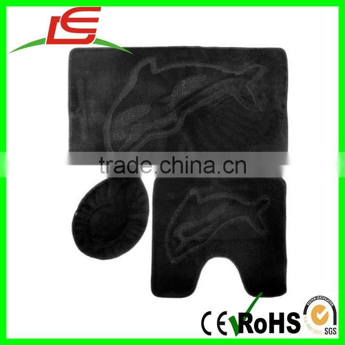 hot selling shaggy plush soft bathroom mat set