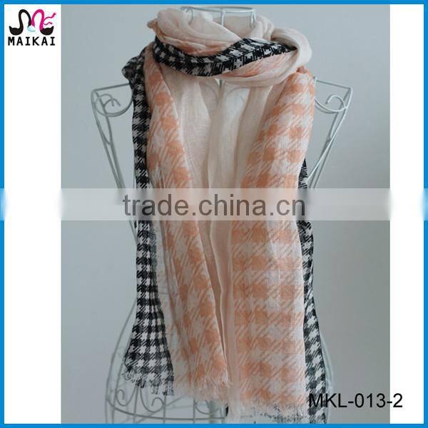 High quality lady's fashion linen cotton scarf manufacturer