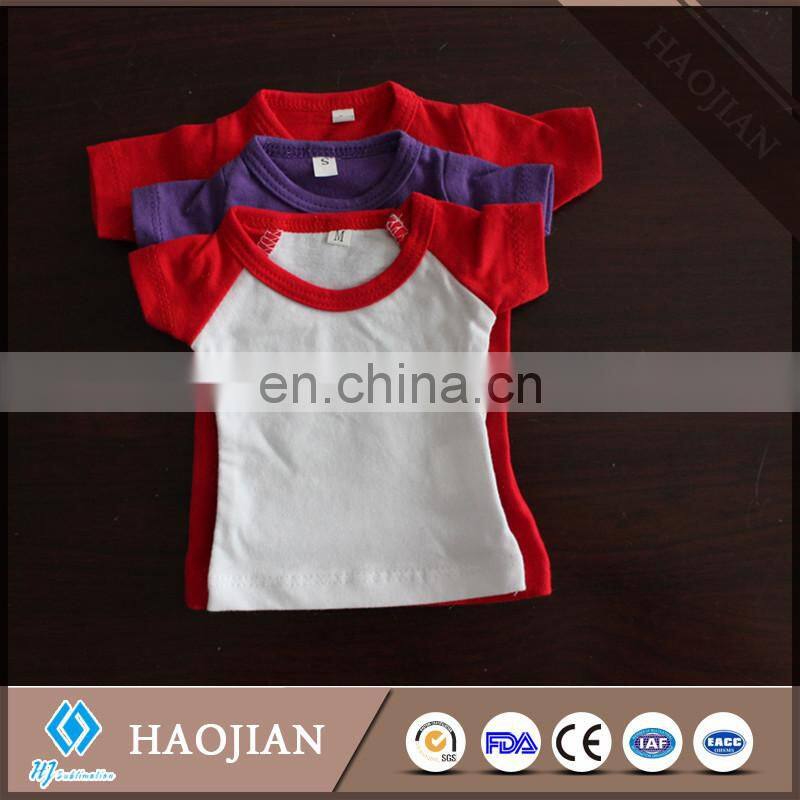 plain sublimation polyester T-shirts for toys mini t-shirts 100% polyester t-shirt for bears