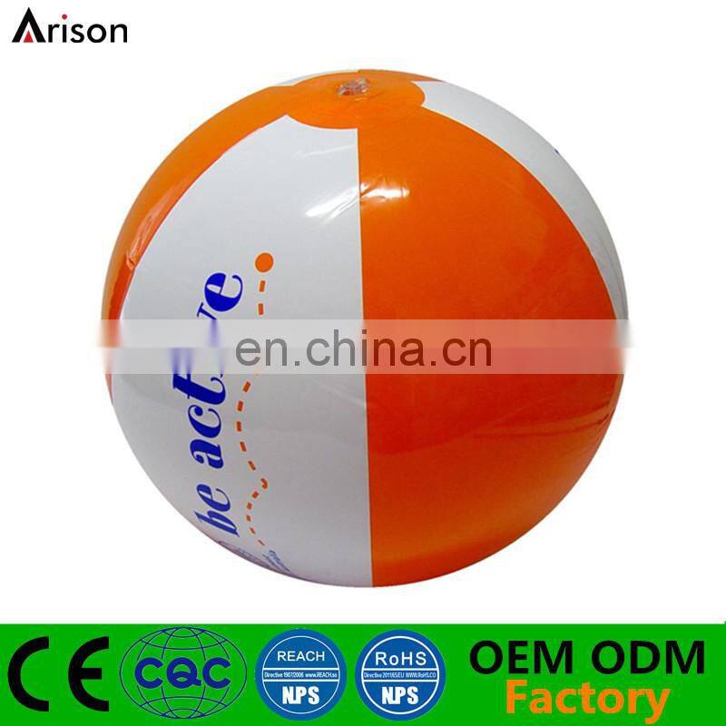 Inflatable white and yellow water ball for promotional gifts