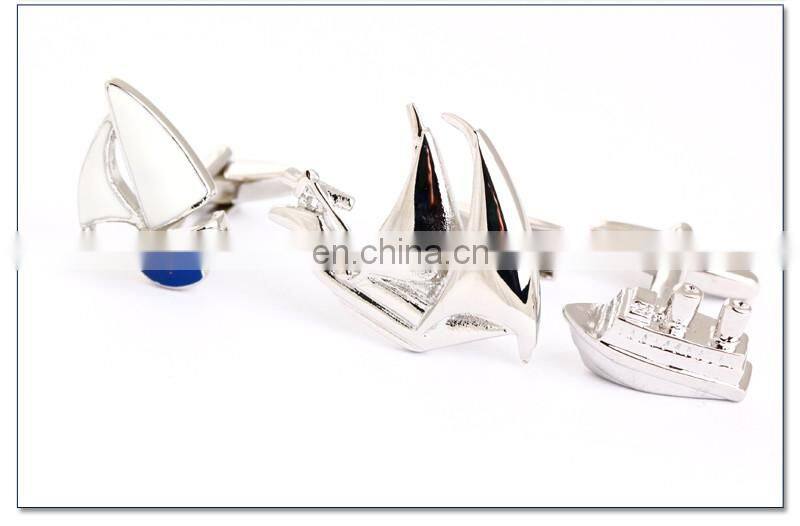 Yacht Cuff link Silver Vessel Shirt Cufflinks for Men