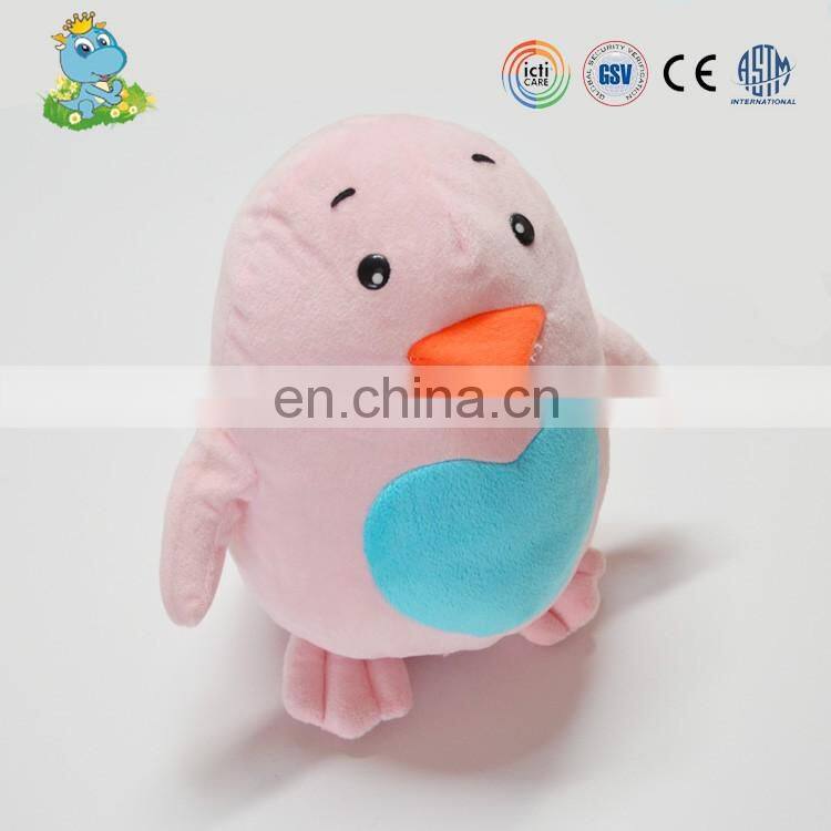 plush cheap mini chicken with blue heart soft toy plush toy for child