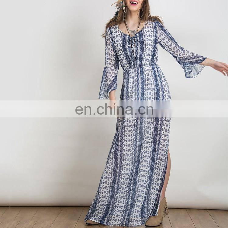 2017 new arrivals chinese clothing manufacturers long sleeve latest design muslim evening dress