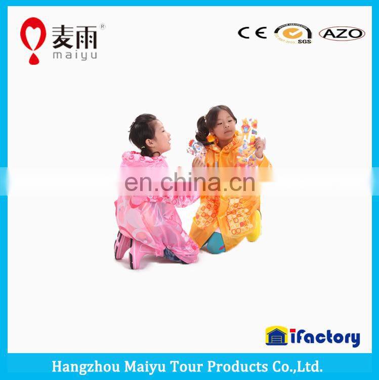 Maiyu 100% waterproof kids raincape cute with hood