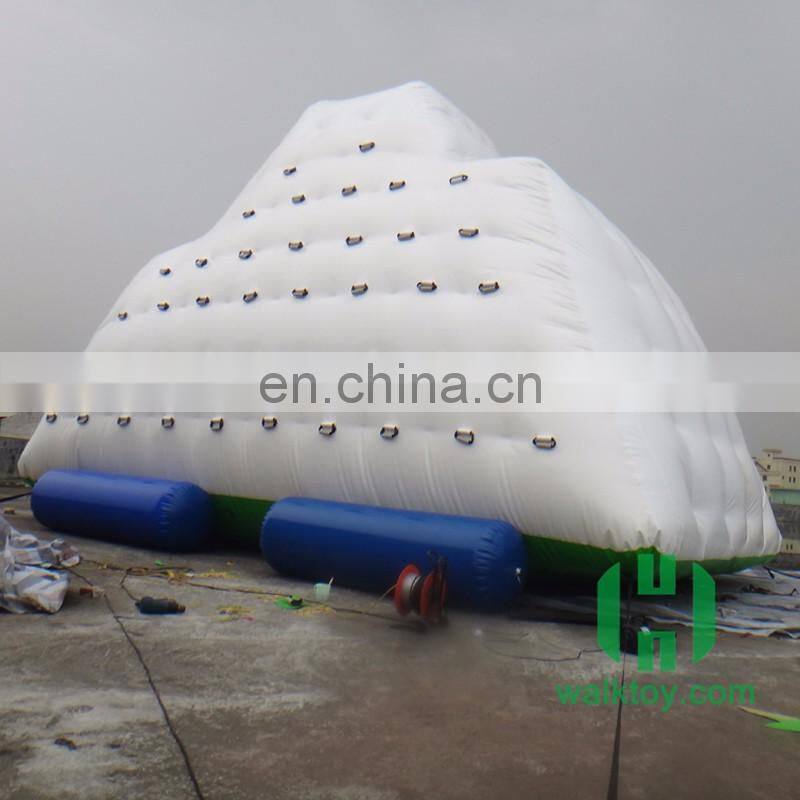 Hot sale pvc material floating giant climbing inflatable iceberg