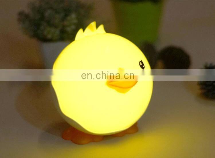 Latest fashion cute cartoon animal LED light wholesale price cute duck night lamp for kids