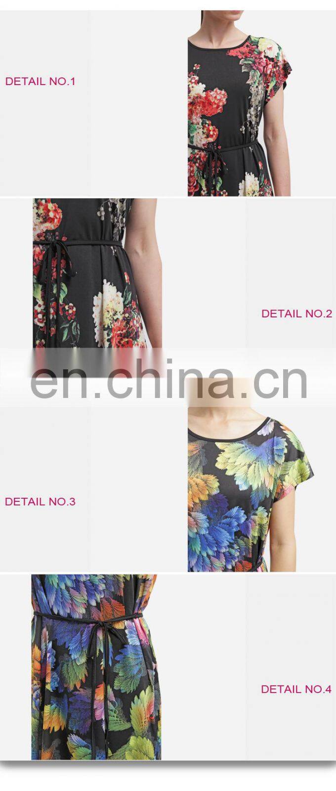 Big Flower Wholesale Tunic For Elegant Ladies Summer Wear