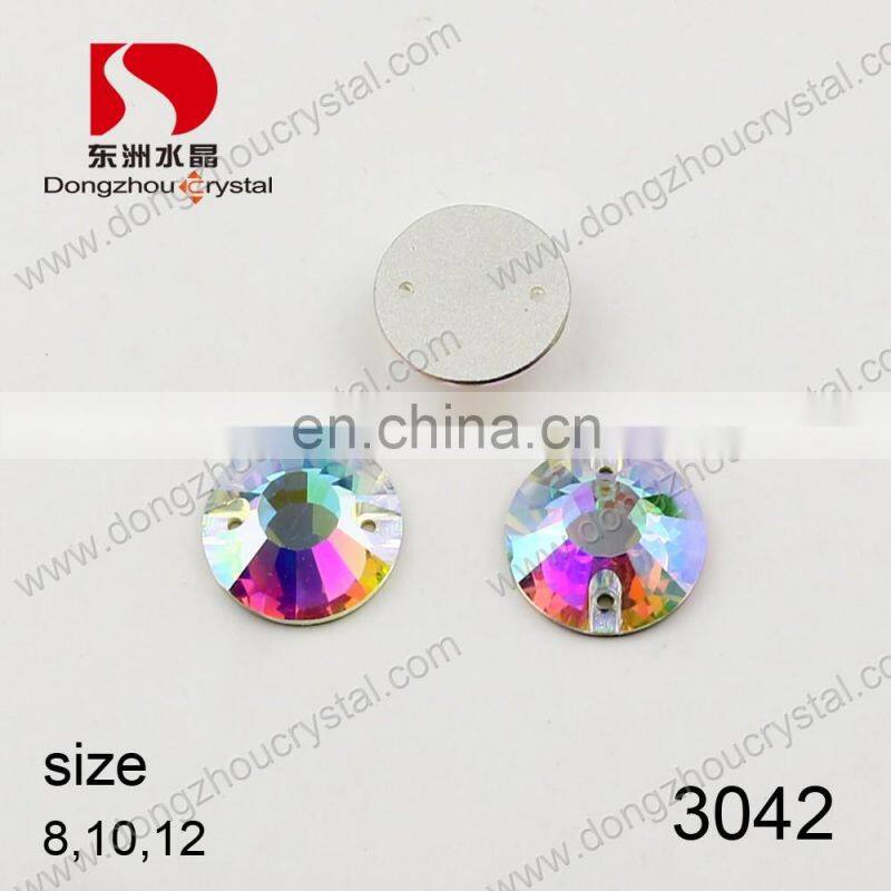 Light siam flat back sew on crystal stones for clothing