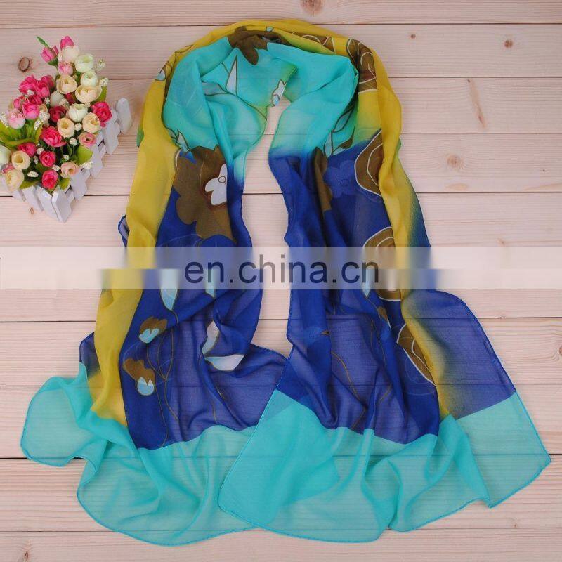 China wholesale white chiffon scarf in stock