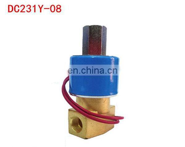 2 way copper coil water solenoid valve FB2E-V-08/10 3 way 2 position brass valve DC231Y-08/10 Wire lead type KSD 1/4 3/8 inch