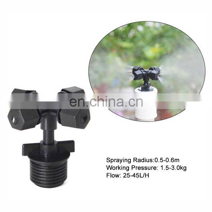 China plastic 4 holes automatic adjustable atomizing water sprinkler agriculture irrigation