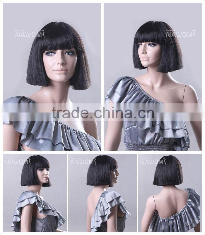 wig black short straight hair look fleeciness bobo head non-mainstream wig