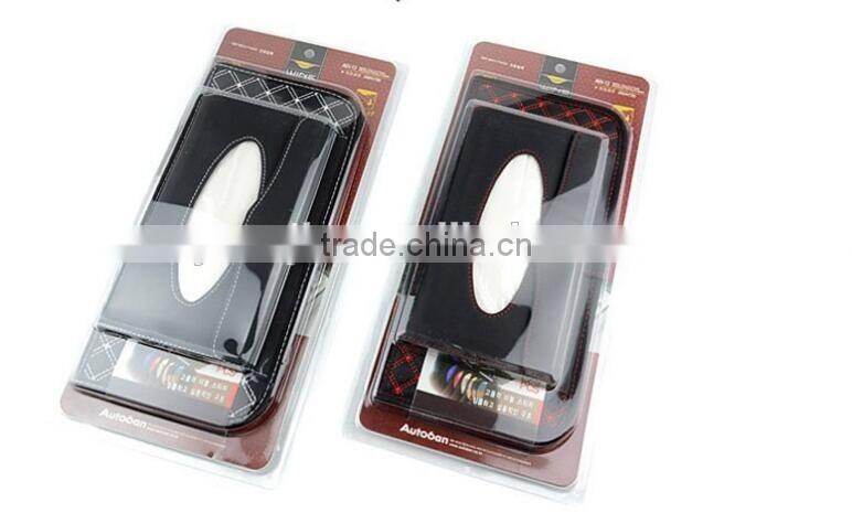 New Double-Deck Auto Car Visor CD/DVD Bag Storage Holder/Tissue Bag,Red+Black