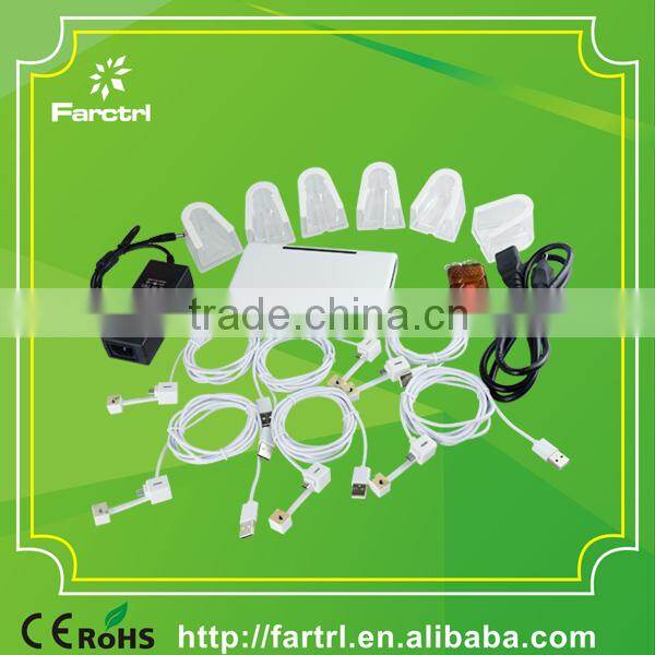 100% secure 6 USB Ports Mobile Phones Display With Disconnect Alarm