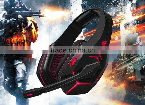 Promotional stereo fancy stereo cheap private mould patent laser glowing gaming headsets