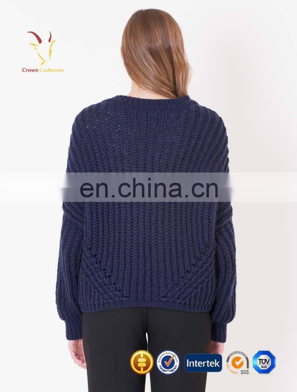 Thick 5GG Knitted Women Pullover Sweater Fashion Knitwear