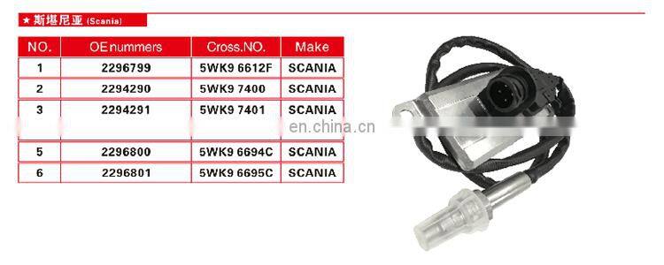 Truck Nitrogen Oxide NOX Sensor 2296799 used For Scania Truck 5WK9 6612F