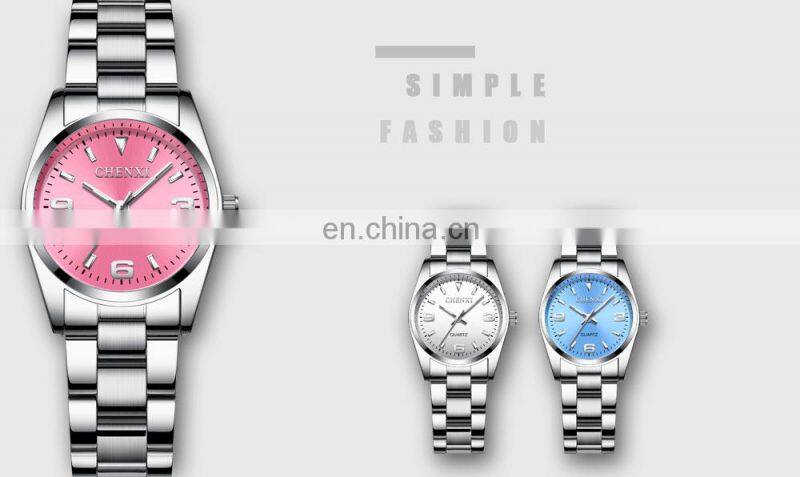 CHENXI 003 Fashion Watches Luxury Stainless Steel Wristwatches Analog Quartz Clock women Watches 2021