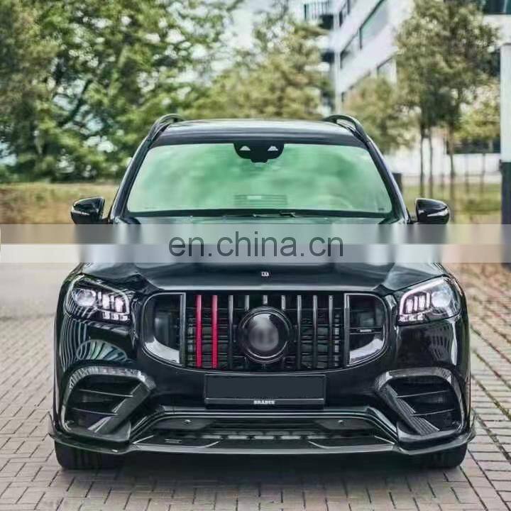 Runde BRA-BUS 800 Style Carbon Fiber For Mercedes-Benz GLS 63 W167 Body Kit Front Lip Rear Lip Wheel Eyebrow Exhaust Wind Knife