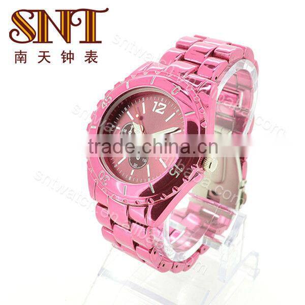SNT-WQ028 quartz movement fashion stainless steel case back watch