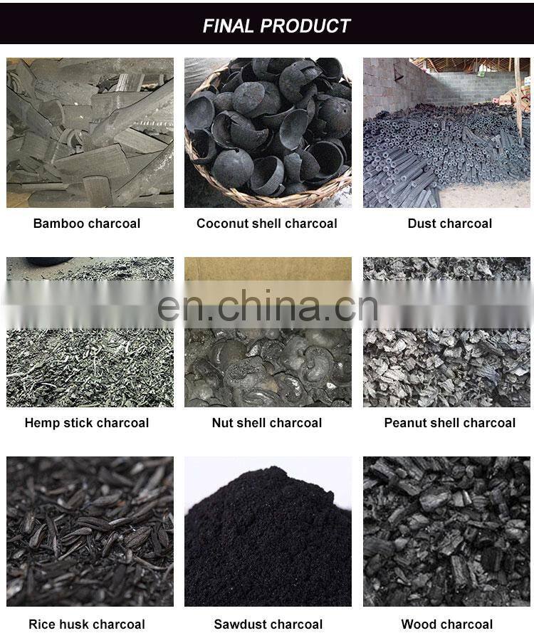 Continuous Making Charcoal Machine Sawdust Carbonization Stove Macadamia Nut Shell Charcoal Machine