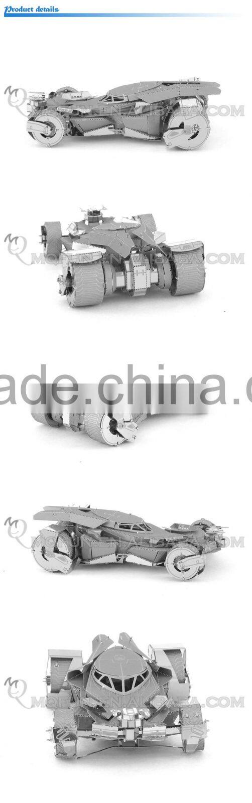 Piece Fun 3D Metal Puzzle marvel the avenger super hero BATMAN V SUPERMAN BATMOBILE BAT-SIGNAL Adult DIY model educational toy