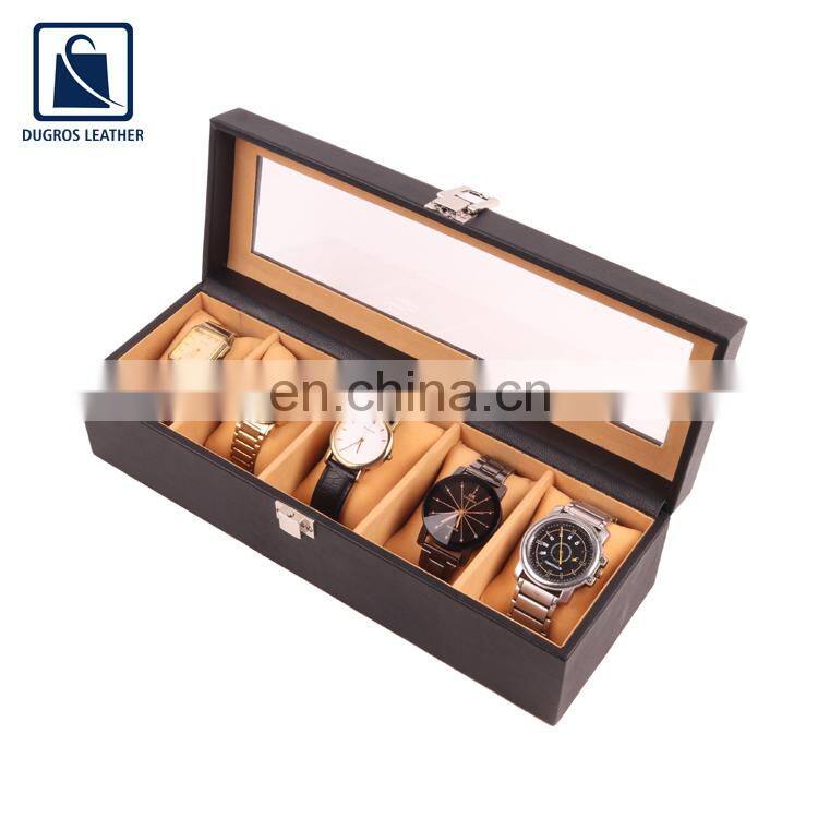 Lock Closure Type Nickle Fitting Unisex Genuine Leather Watch Box from Reputed Supplier