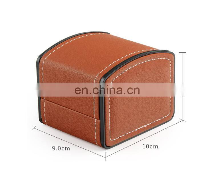 Wholesale Leather Cover Wooden Single Mens Watch Boxes