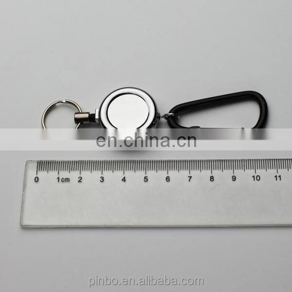 Metal Retractable Reel Badge Holders with Carabiner
