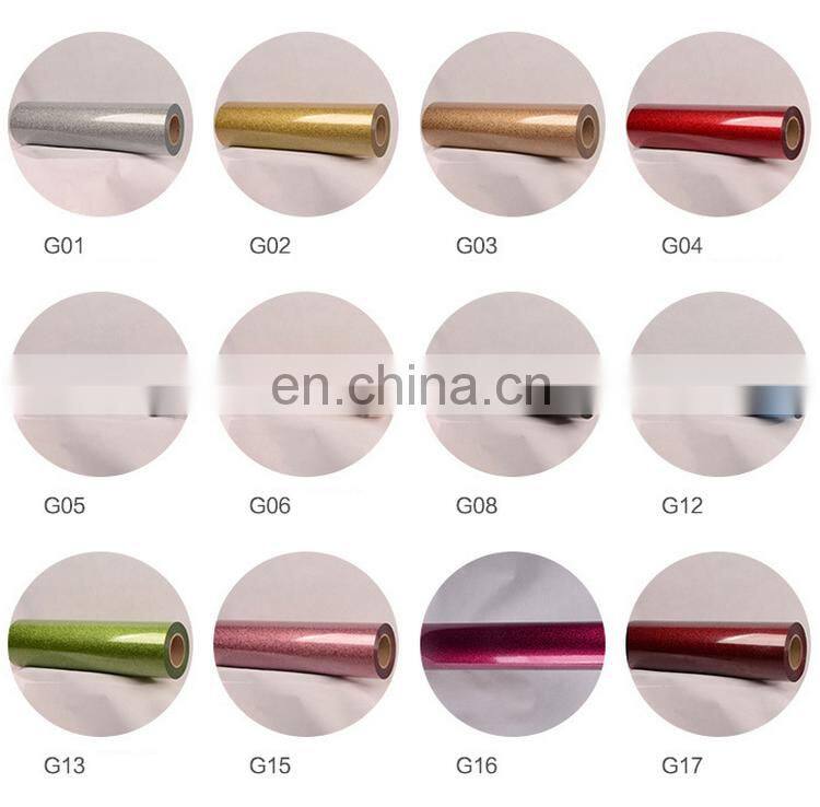korea quality Hot sell heat transfer glitter vinyl For Clothing T-Shirt
