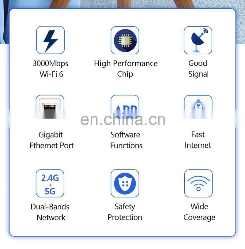ALLINGE XYY545 Wifi6 Wireless Wifi Router AX3 Wifi Hotspot 3000Mbps Router Wifi 4G With 4Ports