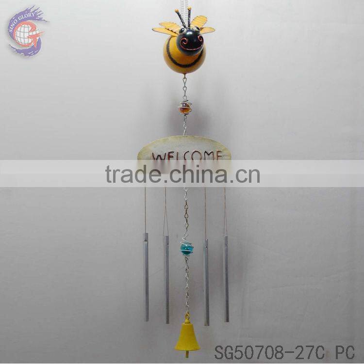 WELCOME sign ornaments of hanging room decorations with metal garden wind chime