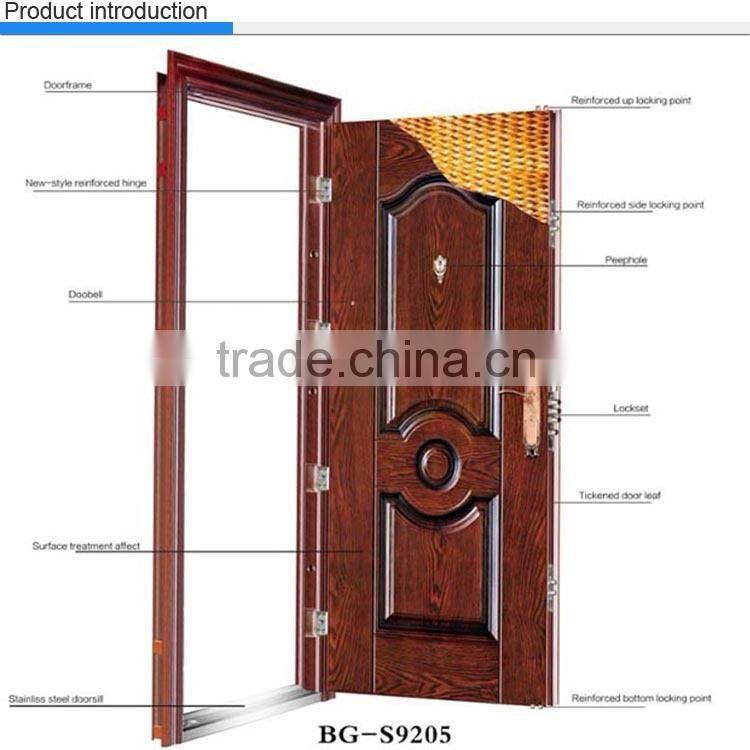 BG-S9205 one-half fire rated security steel door