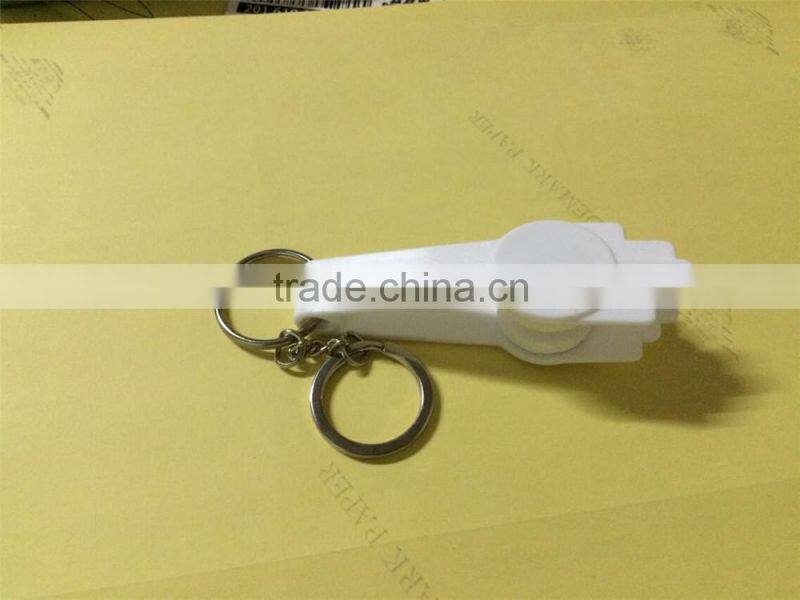 2016 custom keychain mini hand shape microfiber manual Spectacles wipe