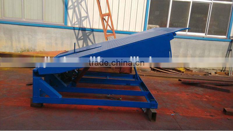 stationary hydraulic container loading ramp dock leveler/ramp