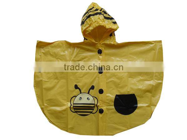 Frog Design Waterproof Hooded Children Raincoat
